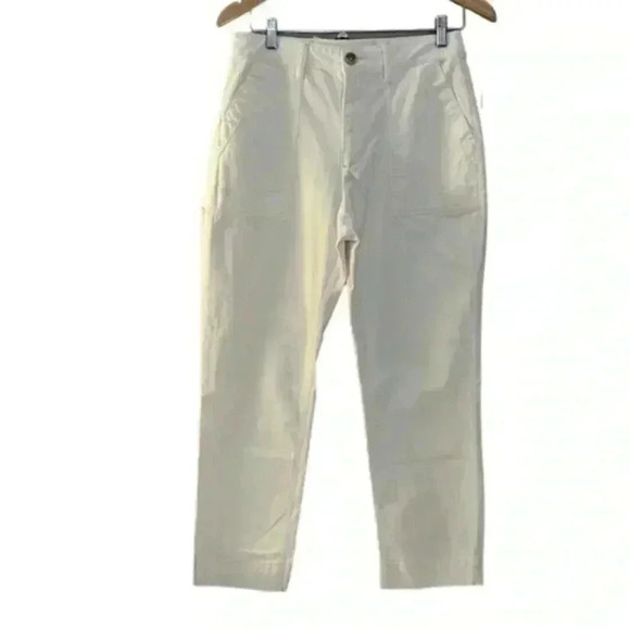 Old Navy Sky High Straight Carpenter Pant Creme Size 6 NWT - Picture 1 of 7